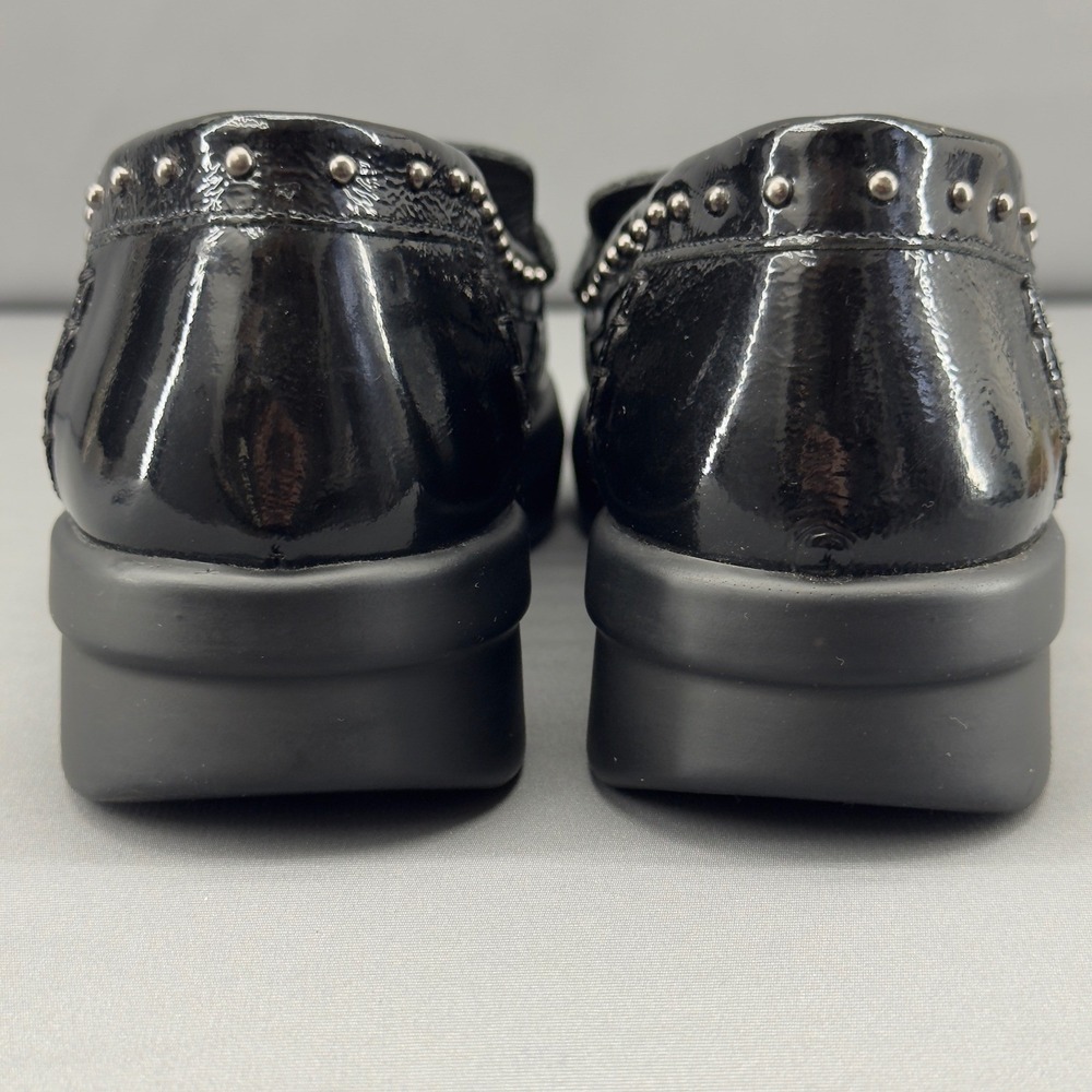Geox D Wimbley Black Patent Studded Moc Loafer Flats Women's‎ Size 9.5US 40EU - Picture 3 of 10